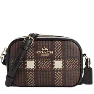 Coach MINI JAMIE CAMERA BAG WITH PLAID PRINT. NWOT
